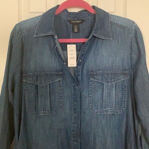 White House Black Market NWT Size 12 Denim Dress